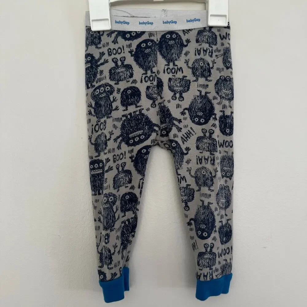 babyGAP Fitted Monster Pajama Sets, Bundle Includes 2 Pair